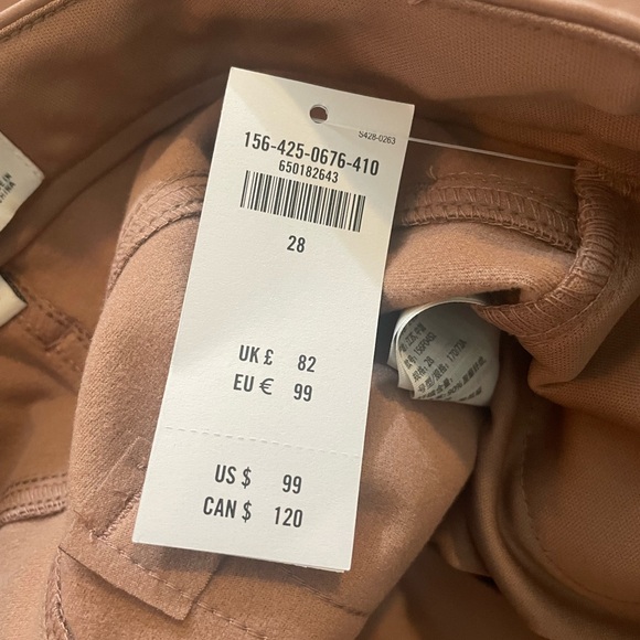 NWT Abercrombie & Fitch Faux Leather 90’s Straight Ultra High Rise Pants in Rose - Picture 7 of 9